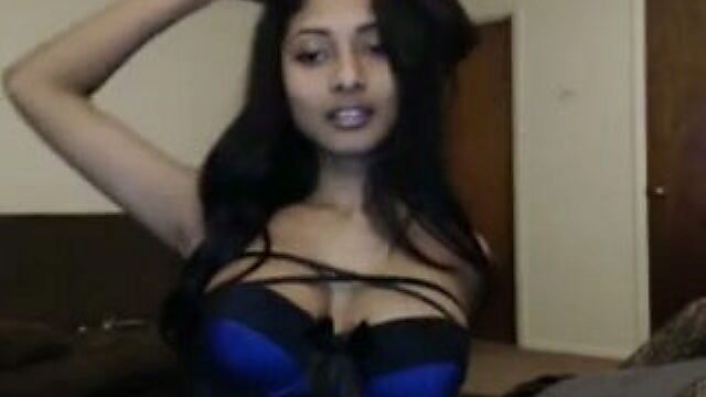 Amazingly seductive Indian girl strips on webcam teasingly