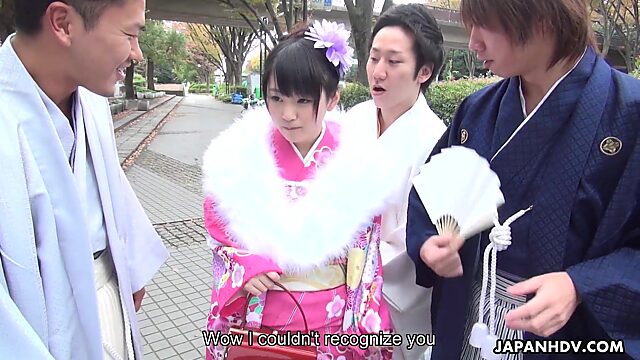 Japanese gangbang video featuring geisha Tsuna Kimura