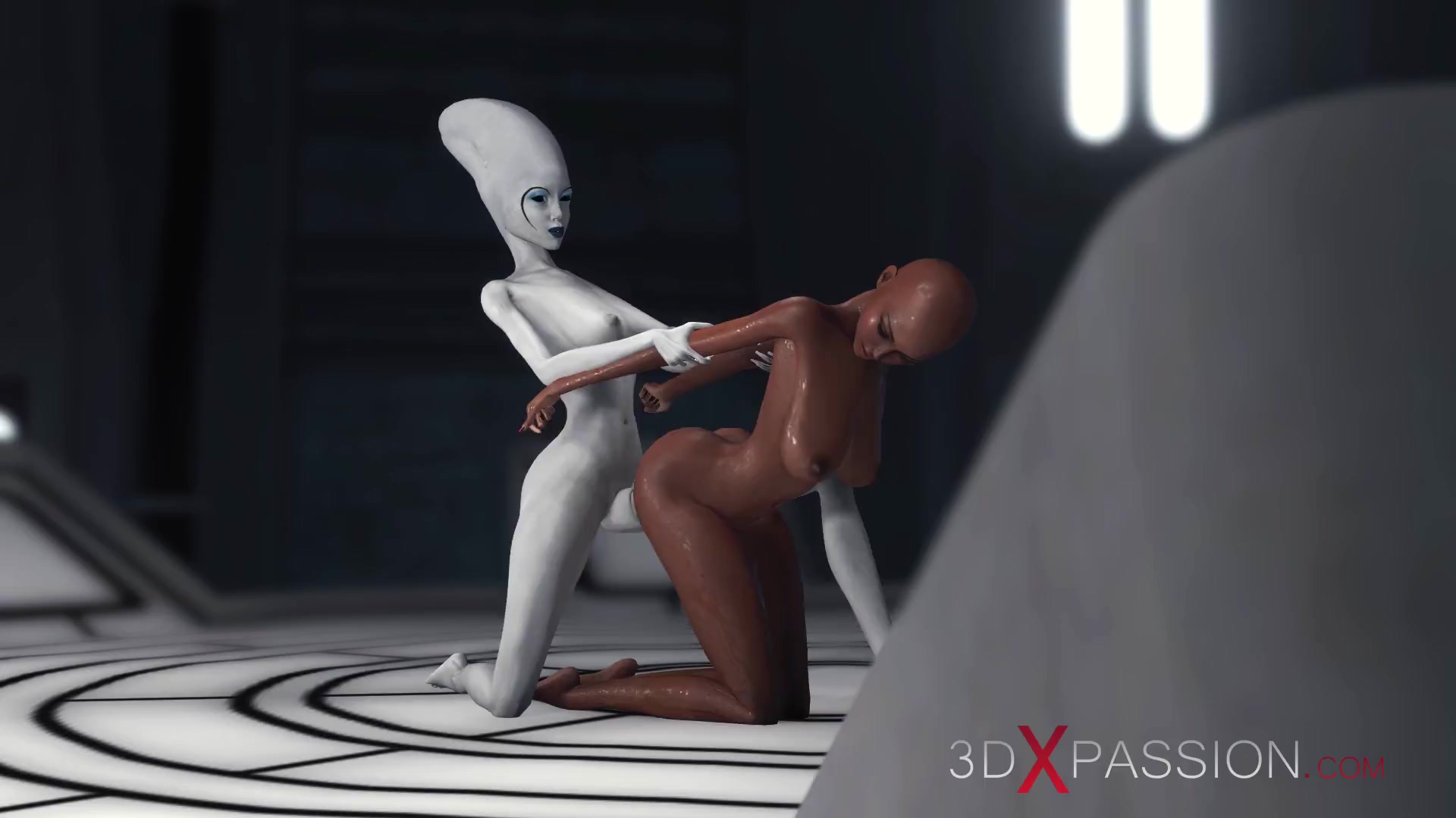 Un futa extraterrestre à grosse bite baise cette magnifique astronaute pour...