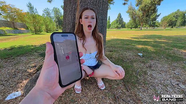 Slim Petite Harley Love Reveals Her Slutty Talents After Some Outdoor Teasing With a Lovense Lush