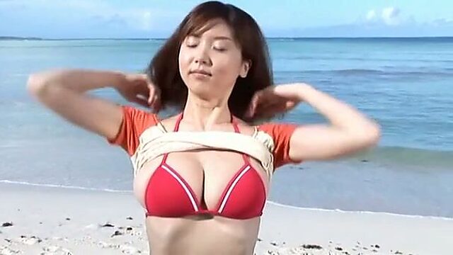 Busty awesome girlie China Fukunaga gonna get erotic massage