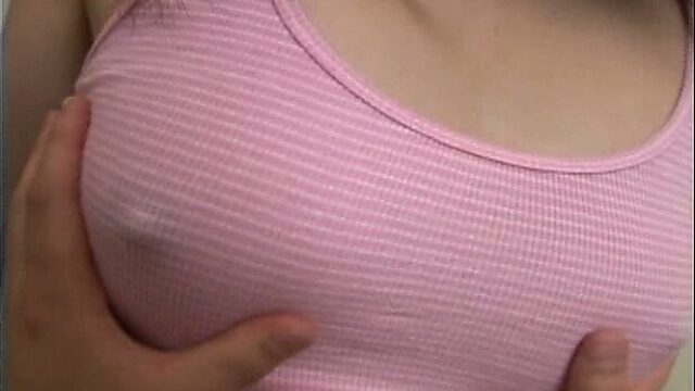 Cute Japanese teen Debbie wants that guy to touch her tits and pussy
